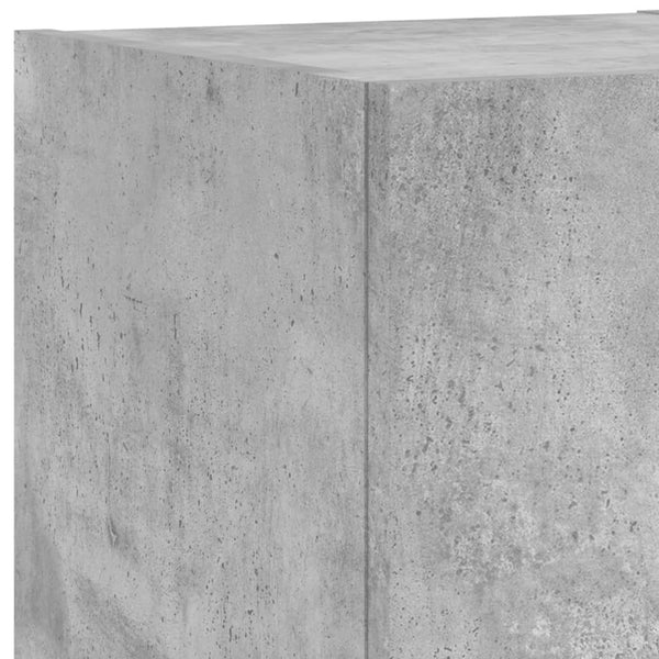 vidaXL 3-Piece TV Wall Unit with LED Lights Concrete Grey