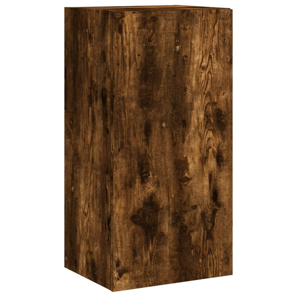 vidaXL 3-Piece TV Wall Unit with LED Lights Smoked Oak