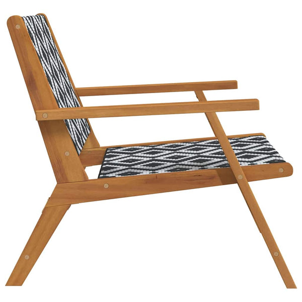 Gartenmöbel Set, 2-teilig, Schwarz/Weiß