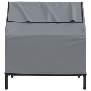 vidaXL Dog Kennel Light Grey Oxford Fabric and Steel
