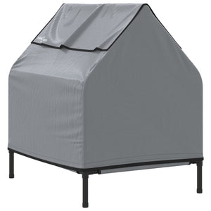 vidaXL Dog Kennel Light Grey Oxford Fabric and Steel