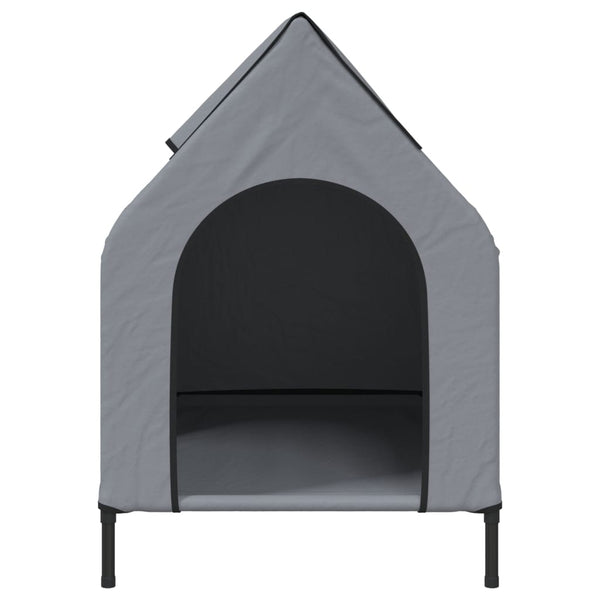 vidaXL Dog Kennel Light Grey Oxford Fabric and Steel
