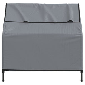 vidaXL Dog Kennel Light Grey Oxford Fabric and Steel