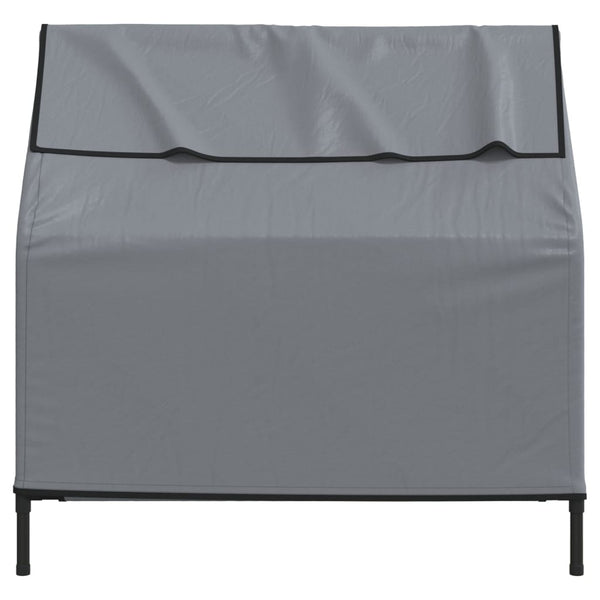vidaXL Dog Kennel Light Grey Oxford Fabric and Steel