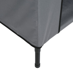 vidaXL Dog Kennel Light Grey Oxford Fabric and Steel
