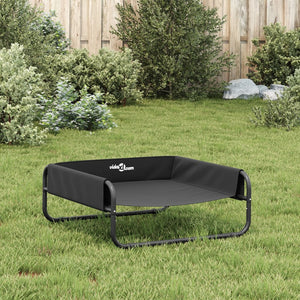 vidaXL Raised Dog Bed Anthracite Oxford Fabric and Steel