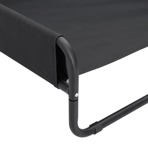 vidaXL Raised Dog Bed Anthracite Oxford Fabric and Steel