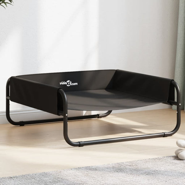 vidaXL Raised Dog Bed Anthracite Oxford Fabric and Steel