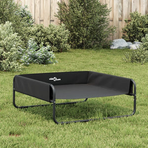 vidaXL Raised Dog Bed Anthracite Oxford Fabric and Steel