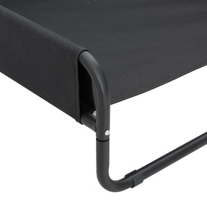 vidaXL Raised Dog Bed Anthracite Oxford Fabric and Steel