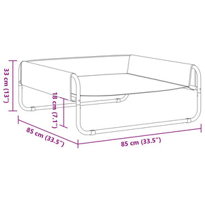 vidaXL Raised Dog Bed Anthracite Oxford Fabric and Steel
