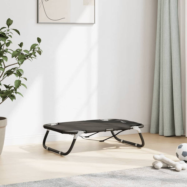 vidaXL Foldable Dog Bed Anthracite Oxford Fabric and Steel
