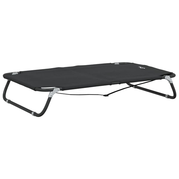 vidaXL Foldable Dog Bed Anthracite Oxford Fabric and Steel