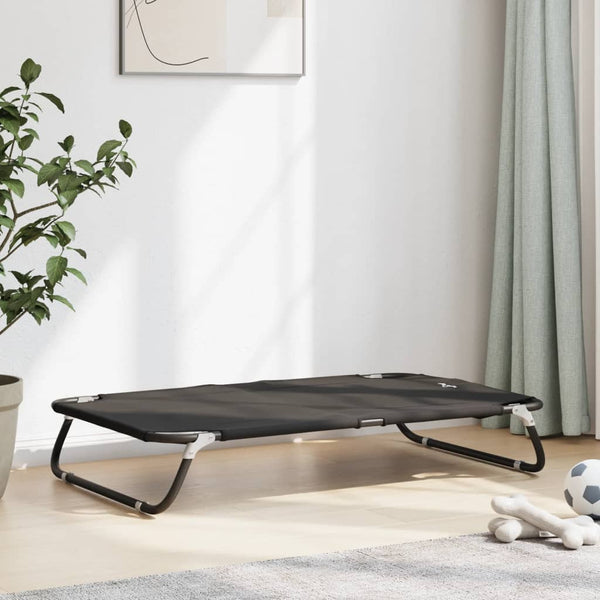 vidaXL Foldable Dog Bed Anthracite Oxford Fabric and Steel