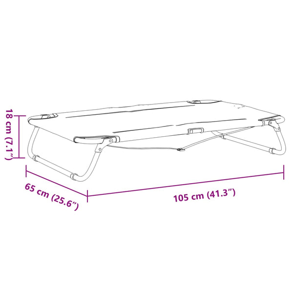 vidaXL Foldable Dog Bed Anthracite Oxford Fabric and Steel