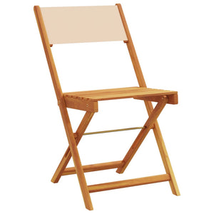 Bistrostühle 2er Set Beige Akazie