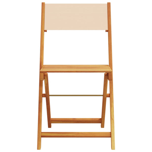 Bistrostühle 2er Set Beige Akazie