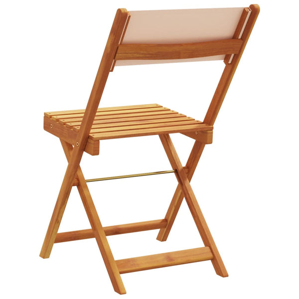 Bistrostühle 2er Set Beige Akazie