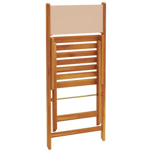 Bistrostühle 2er Set Beige Akazie