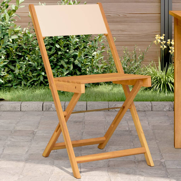 Bistrostühle 2er Set Beige Akazie