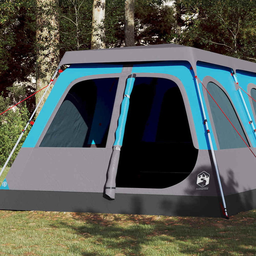 vidaXL Dome Family Tent 10 Person Blue Quick Release