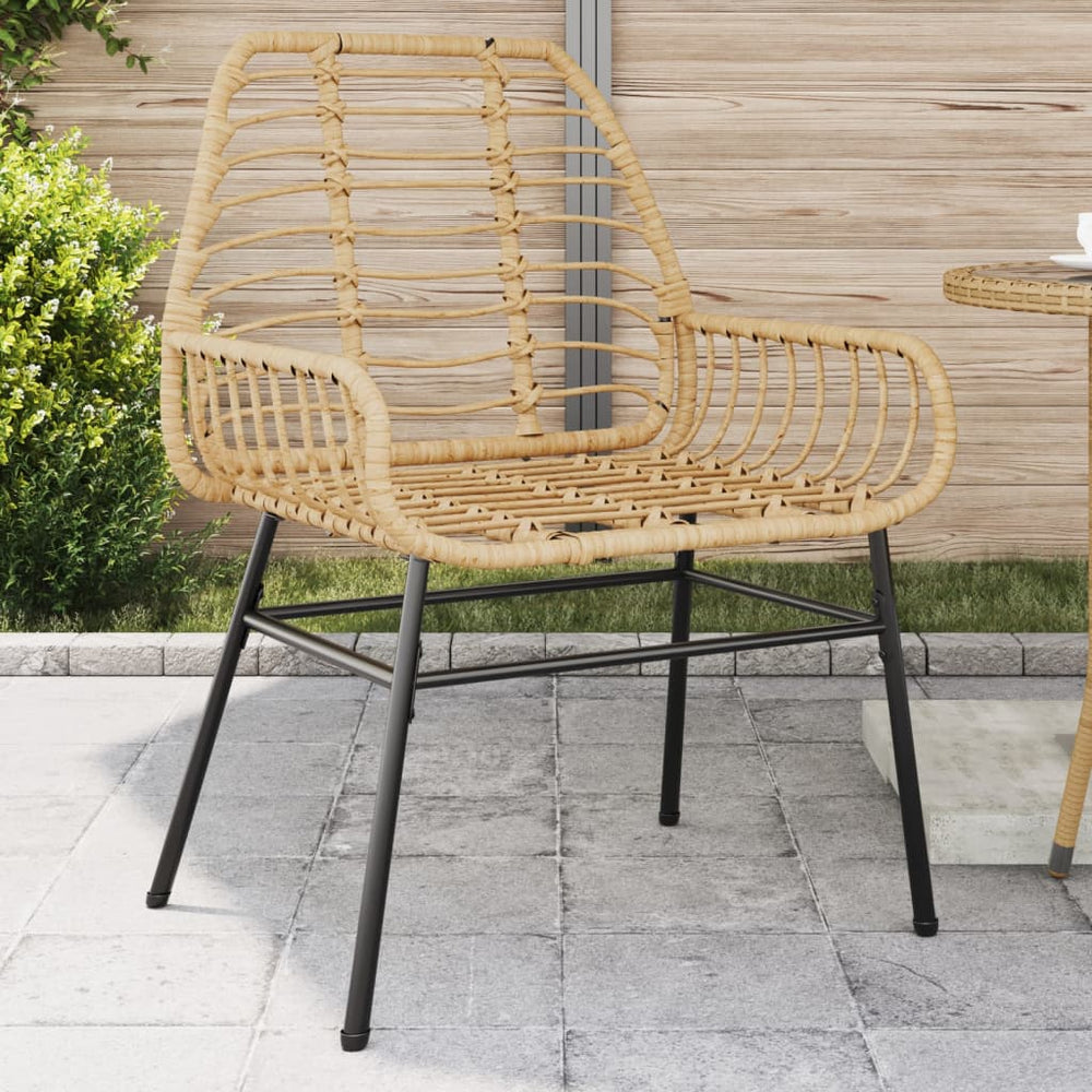 vidaXL Garden Chairs 2 pcs Brown Poly Rattan