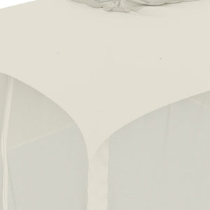 vidaXL Gazebo with Double Roof & Net Walls Cream 3.93x2.93 m Steel