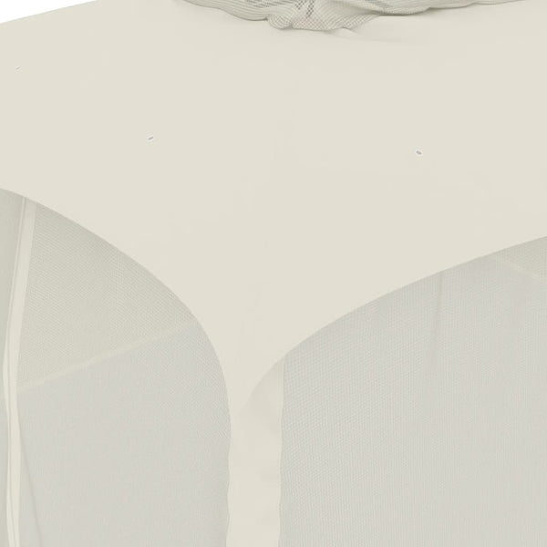 vidaXL Gazebo with Double Roof & Net Walls Cream 3.93x2.93 m Steel