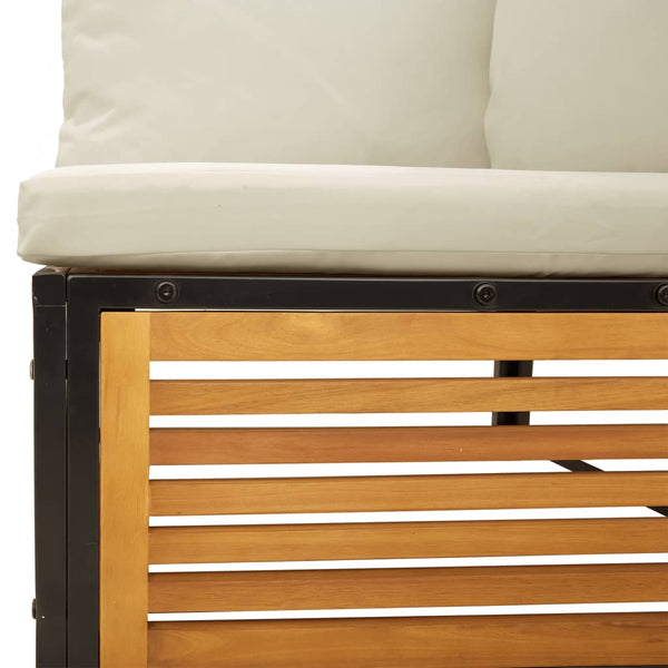 2-Sitzer Gartensofa Akazie mit Kissen