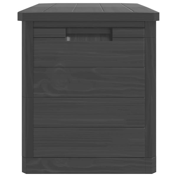 Anthrazitfarbene Kissenbox für den Außenbereich