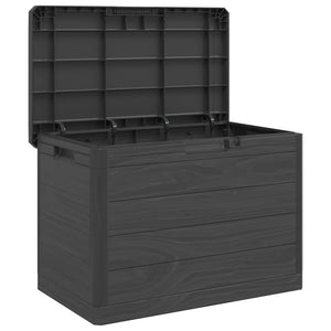 Anthrazitfarbene Kissenbox für den Außenbereich