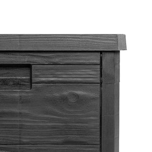 Anthrazitfarbene Kissenbox für den Außenbereich
