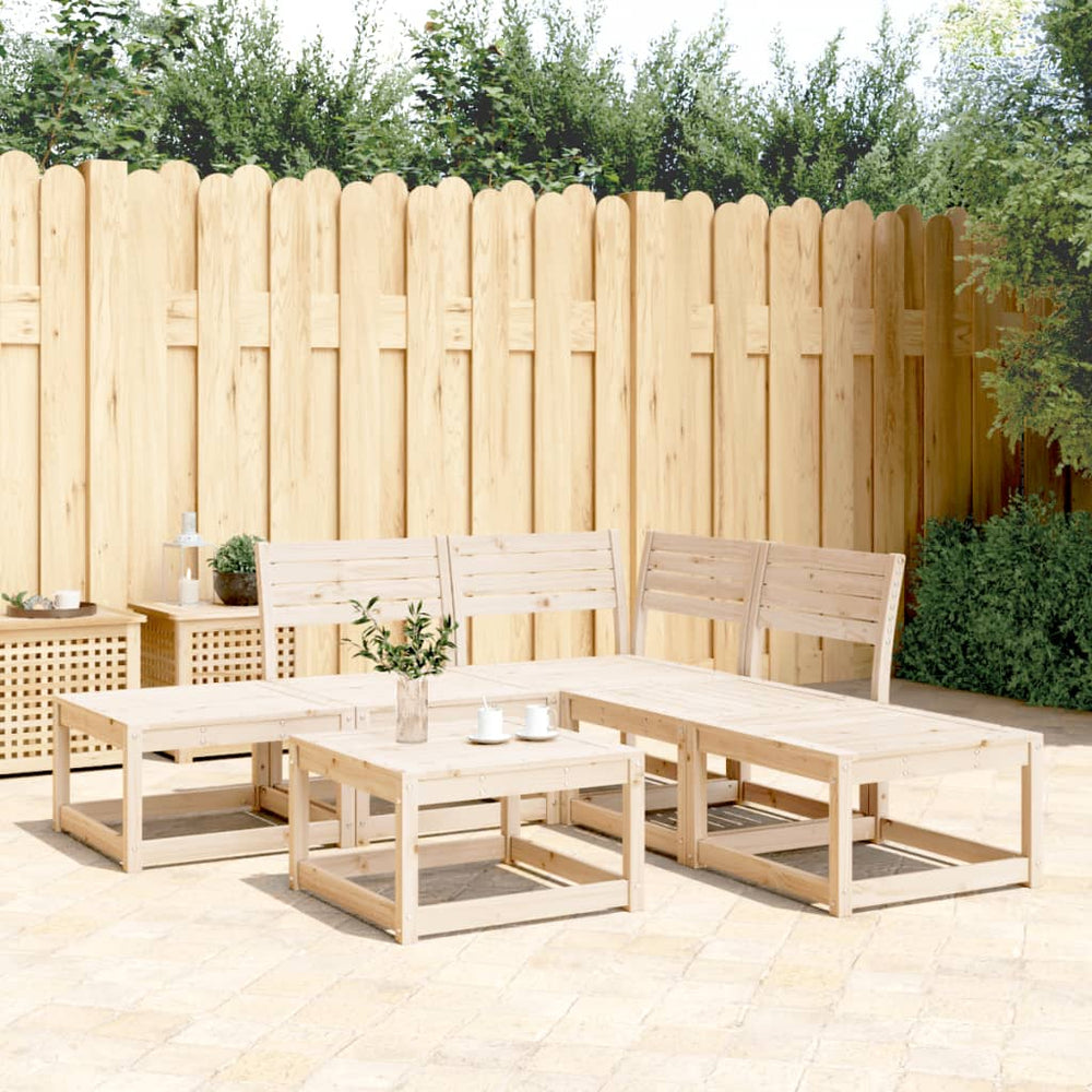 vidaXL 5-piece Garden Sofa Set Solid Pine Wood
