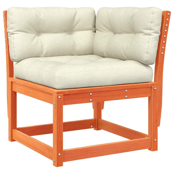 vidaXL 5-piece Garden Sofa Set with Cushions Waxed Brown Pinewood