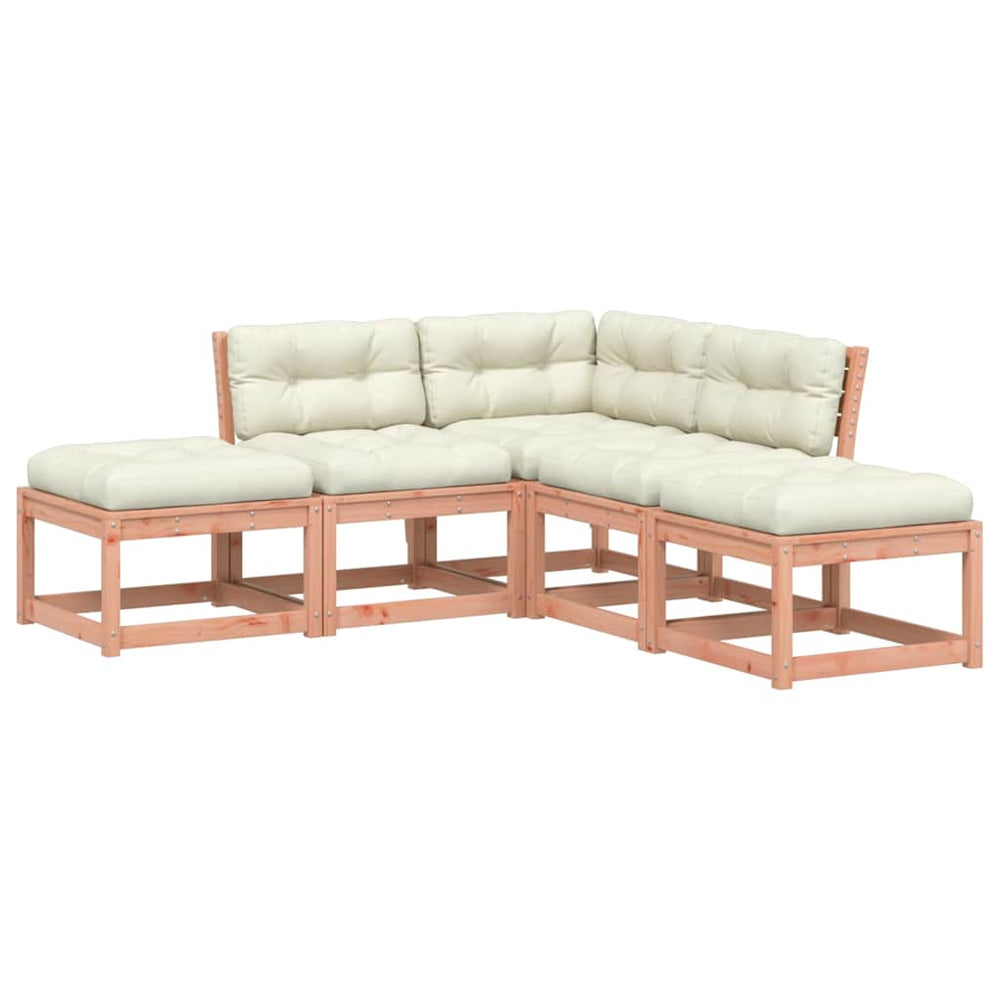 vidaXL 5-piece Garden Sofa Set with Cushions Solid Douglas Fir Wood
