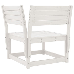 vidaXL 3-Piece Garden Sofa Set White Solid Pine Wood