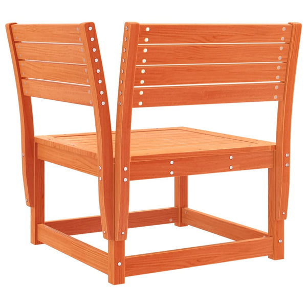 vidaXL 3-Piece Garden Sofa Set Waxed Brown Solid Pine Wood