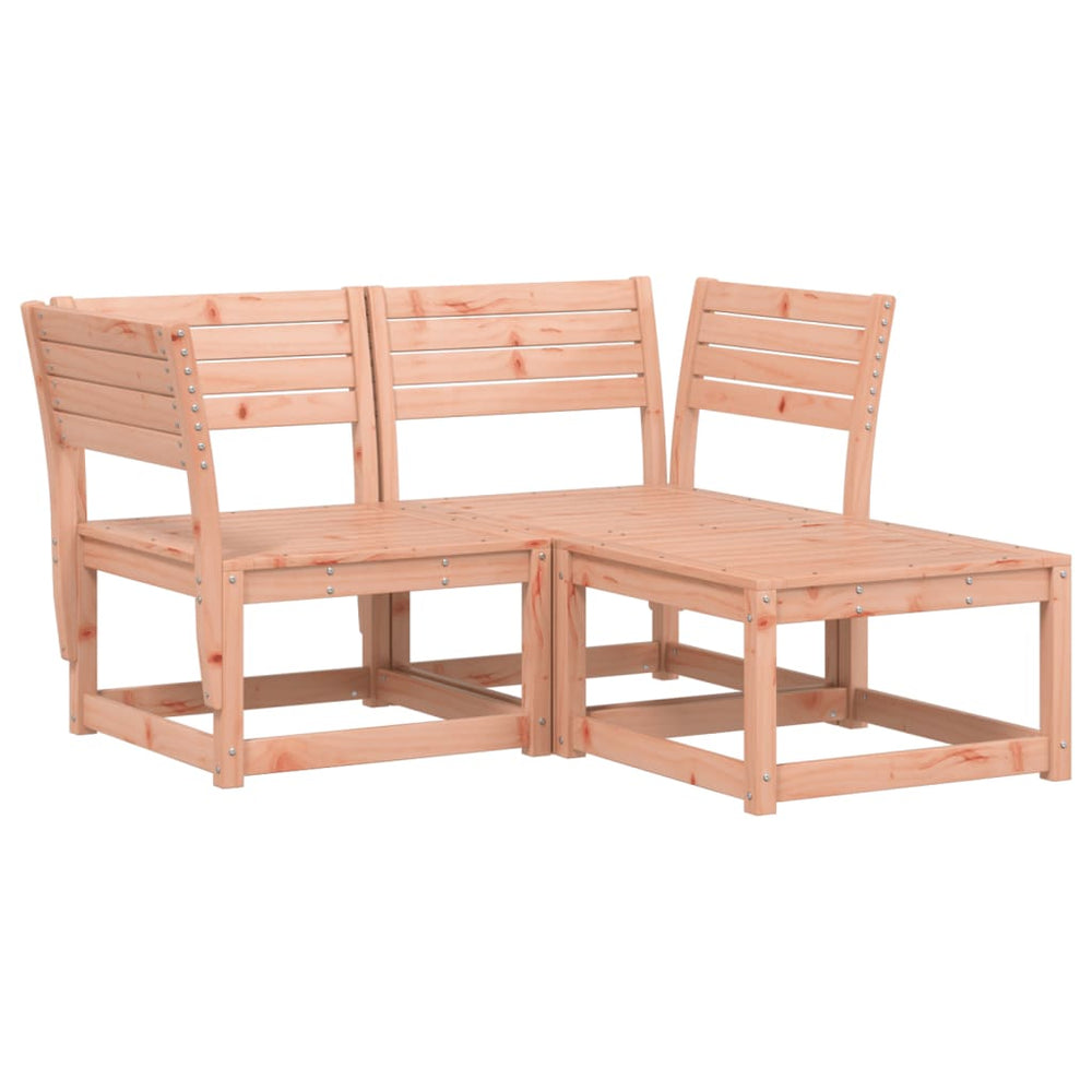 vidaXL 3-Piece Garden Sofa Set Solid Douglas Fir Wood