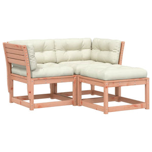 vidaXL 3-Piece Garden Sofa Set with Cushions Solid Douglas Fir Wood