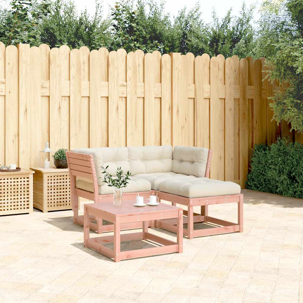 vidaXL 3-Piece Garden Sofa Set with Cushions Solid Douglas Fir Wood