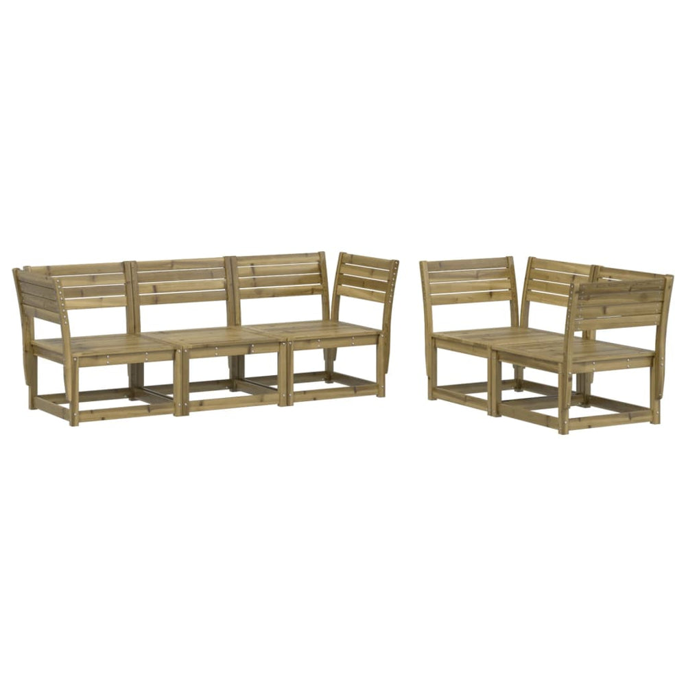 vidaXL 5-piece Impregnated Pine Wood Garden Sofa Set