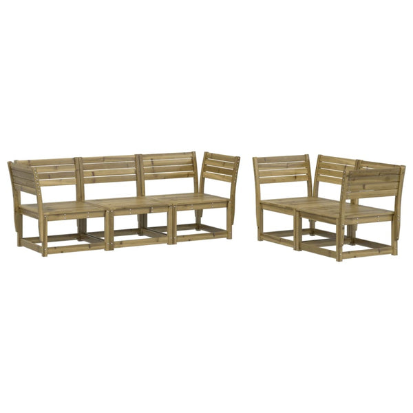vidaXL 5-piece Impregnated Pine Wood Garden Sofa Set