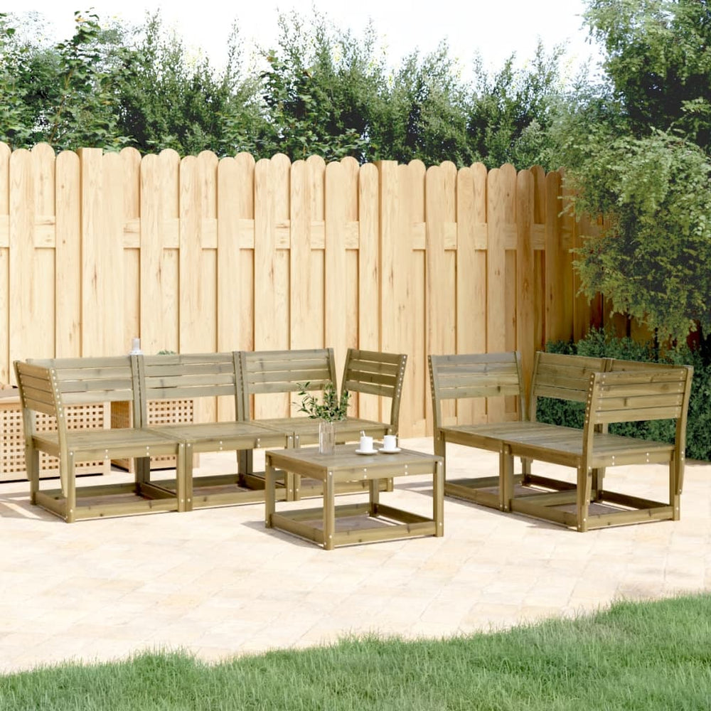 vidaXL 5-piece Impregnated Pine Wood Garden Sofa Set