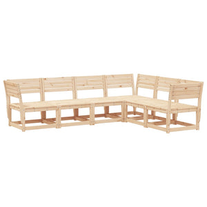 vidaXL 6-Seater Solid Pine Wood Garden Sofa Set