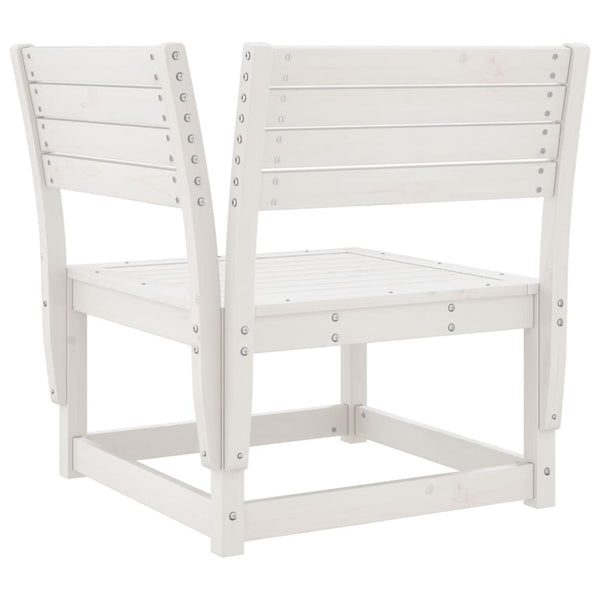 vidaXL 6-piece Garden Sofa Set White Solid Pine Wood