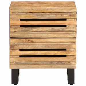 vidaXL Bedside Cabinet 40x34x46 cm Rough Mango Wood