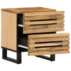 vidaXL Bedside Cabinet 40x34x46 cm Rough Mango Wood
