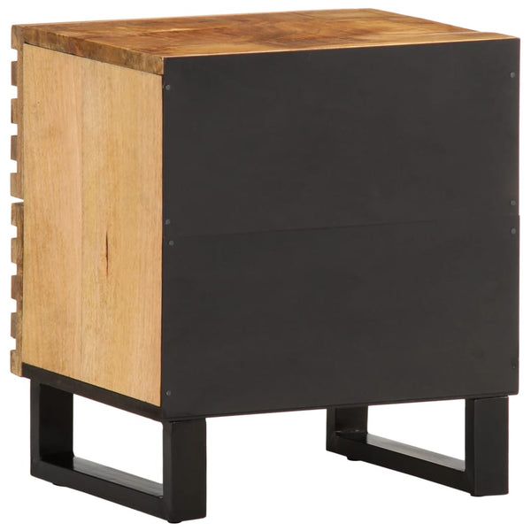 vidaXL Bedside Cabinet 40x34x46 cm Rough Mango Wood
