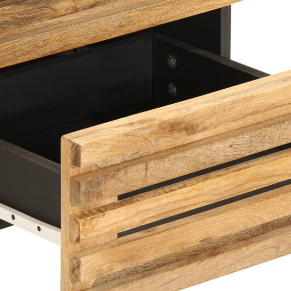 vidaXL Bedside Cabinet 40x34x46 cm Rough Mango Wood