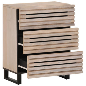 vidaXL Sideboard White 60x34x75 cm Solid Mango Wood
